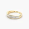 Anniversary ring with 73 CZ stones in baguette style