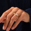 925 Sterling Silver signet ring with a rectangular bar top