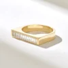 Flat top signet ring with a sleek rectangular profile