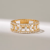 925 Sterling Silver Baguette Diamond Bold Eternity Ring - Image 2