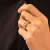 925 Sterling Silver Baguette Diamond Bold Eternity Ring - Image 3