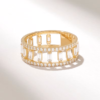 925 Sterling Silver Baguette Diamond Bold Eternity Ring - Image 4