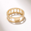 925 Sterling Silver Baguette Diamond Bold Eternity Ring - Image 7
