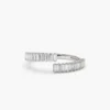 Bypass ring with a distinctive curved design and polished finish
