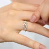 Polished ring design in 925 Sterling Silver and gold plating