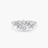 Gold-plated sterling silver ring with a clean cluster design