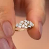 925 Sterling Silver ring with thick gold plating