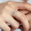 Elegant ring featuring larger and smaller baguette stones
