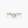 925 Sterling Silver tiara ring with a curved silhouette
