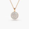 Disc cluster necklace with 0.44 ct premium CZ stones