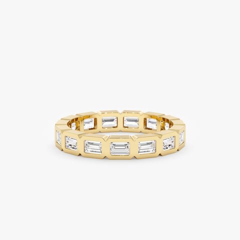 925 Sterling Silver Baguette Diamond Eternity Ring