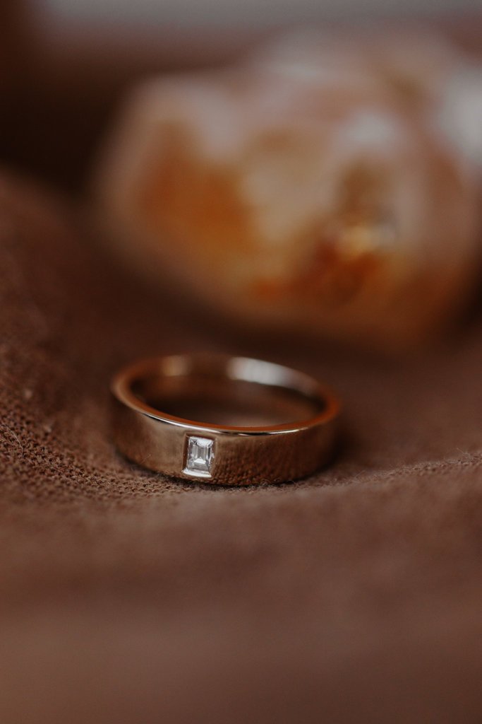 925 Sterling Silver Baguette Diamond Fancy Pattern Band