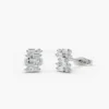 925 sterling silver stud earrings measuring 6 x 4.5 mm
