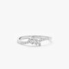 925 Sterling Silver Tilted Baguette Diamond Ring - Image 2