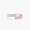 925 Sterling Silver Baguette Diamond Spiral Ring - Image 3