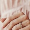 Gold-plated baguette ring with sleek baguette stone setting