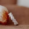 Modern baguette ring in 925 sterling silver with polished finish