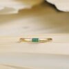 925 Sterling Silver Baguette Emerald Dome Ring - Image 4