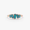 925 Sterling Silver Baguette London Blue Topaz Ring - Image 3