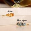 925 Sterling Silver Baguette London Blue Topaz Ring - Image 5