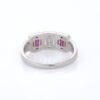 925 Sterling Silver Baguette Ruby & Diamond Ring - Image 4