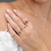 925 Sterling Silver Baguette Ruby Dome Ring - Image 3