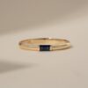925 Sterling Silver Baguette Sapphire Dome Ring - Image 4