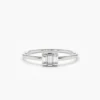 Slim 1.30 mm ring with refined minimal profile