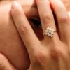 925 sterling silver ring with thick gold plating and polished finish