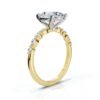 Sterling silver ring with 1.8mm band and oval centre stone