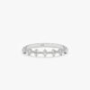 Sterling silver ring with a premium CZ diamond pavé setting