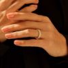 925 sterling silver ring with thick gold plating and pave sparkle