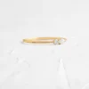 Better Together ring with pave CZ stones and smooth band
