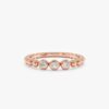 925 Sterling Silver Bezel Diamond Beaded Ring - Image 6