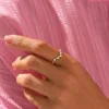 925 sterling silver ring finished with thick gold plating