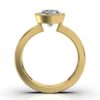 925 Sterling Silver ring with thick gold plating and sparkle