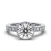 Bezel diamond engagement ring with 2.5 mm comfort band