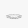 925 Sterling Silver Bezel Diamond Half Eternity Ring - Image 2