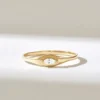 Pinky ring featuring premium CZ diamond accents in a bezel setting