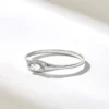 Delicate sterling silver pinky ring with clean modern lines
