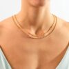 925 Sterling Silver Bezel Diamond Tennis Necklace