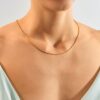 925 Sterling Silver Bezel Diamond Tennis Necklace - Image 3