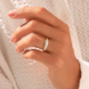 Gold-plated sterling silver ring with five evenly spaced stones