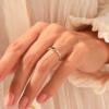 925 Sterling Silver Bezel Green Gemstone Ring