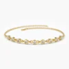 925 sterling silver bracelet with bezel-set diamond accents
