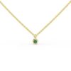 Necklace featuring a premium CZ emerald in a bezel setting
