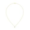 Bezel-set emerald necklace with a refined simple pendant