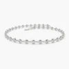 925 Sterling Silver Bezel Setting Diamond Tennis Bracelet - Image 3