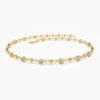 Sterling silver bracelet with bezel-set round CZ stones