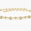 925 sterling silver bracelet with 14 round CZ diamonds